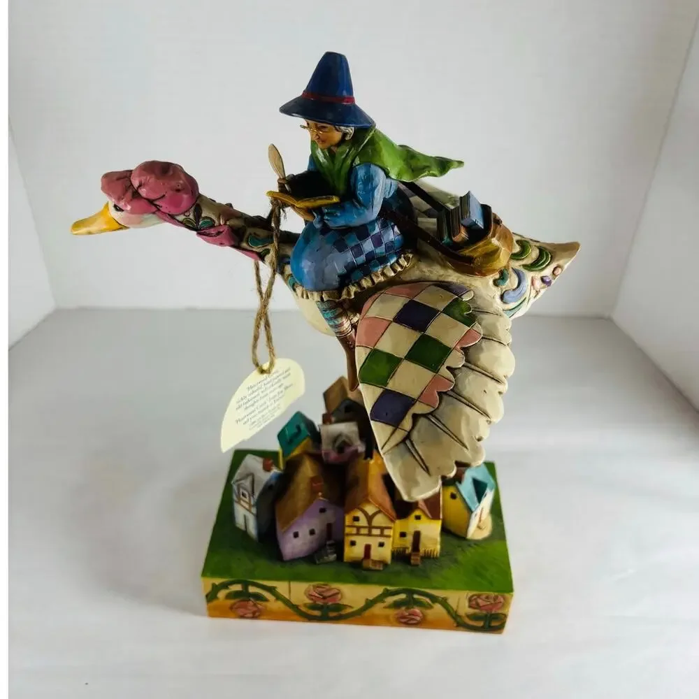 Jim Shore Heartwood Creek Rhyme Time Mother Goose Flying Goose Figurine 4007015